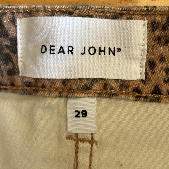 Dear John Leopard Print Denim Mini Skirt - 29 - Picture 6 of 7